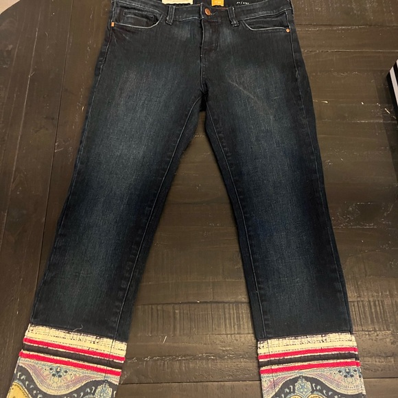 Anthropologie Pilcro and the Letterpress I Embroidered Design Hem Jean 28 - Picture 1 of 11
